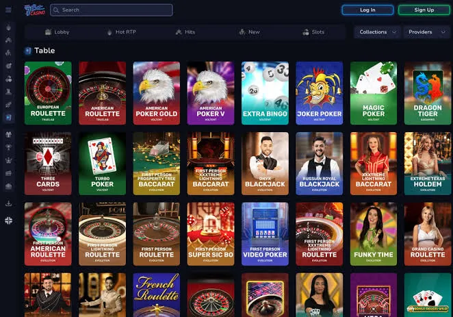 7Bit Casino lobby screenshot