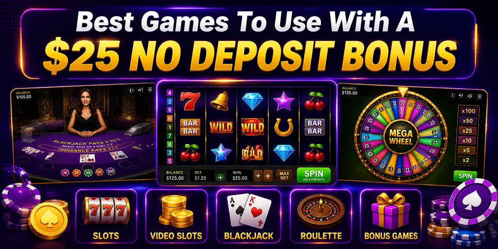 Best Games To Use With A $25 No Deposit Bonus