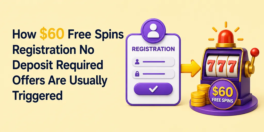How $60 Free Spins Registration No Deposit Required Offers Are Usually Triggered