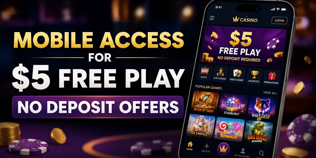 Mobile Access For $5 Free Play No Deposit Offers