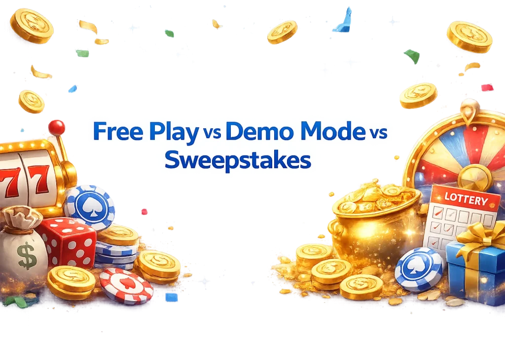 Free Play Vs Demo Mode Vs Sweepstakes: